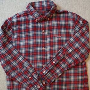 Vineyard Vines Boys Button Down - Flannel Plaid